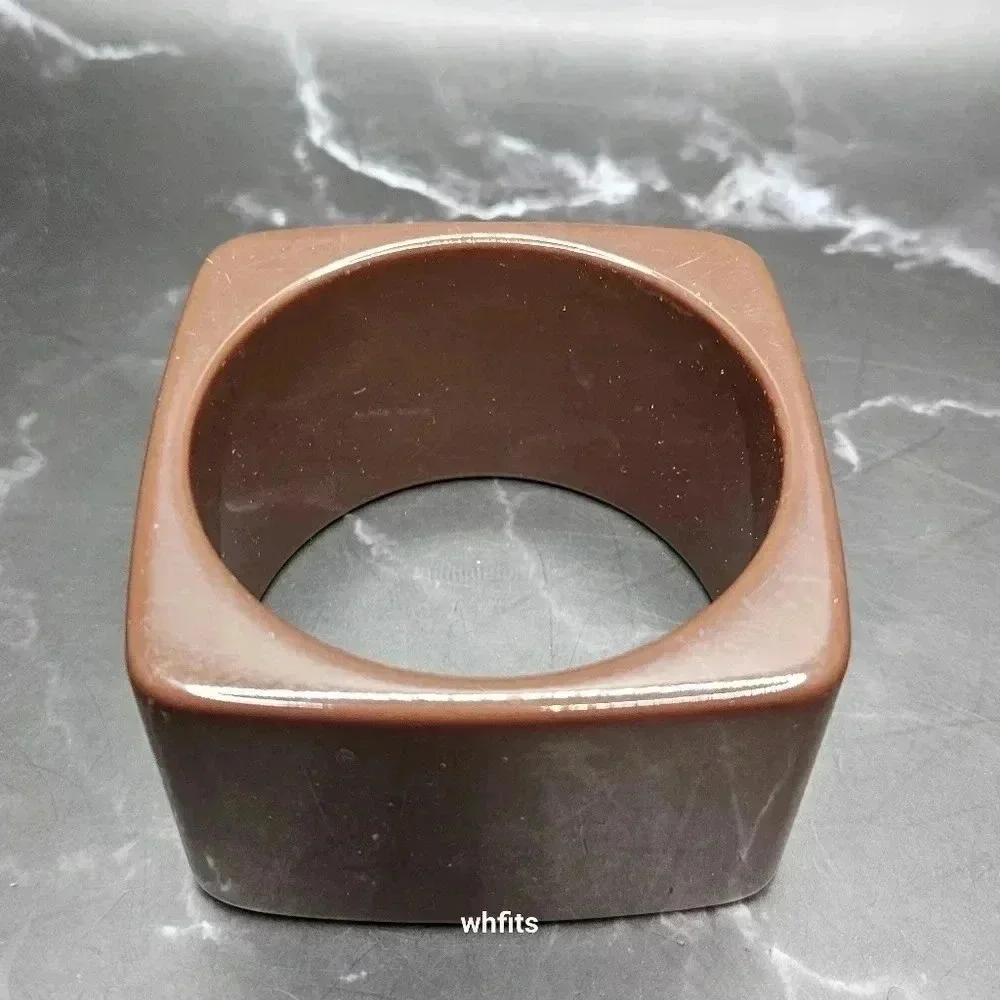 Rare Louis Vuitton Extra Wide Acrylic Brown Bangle